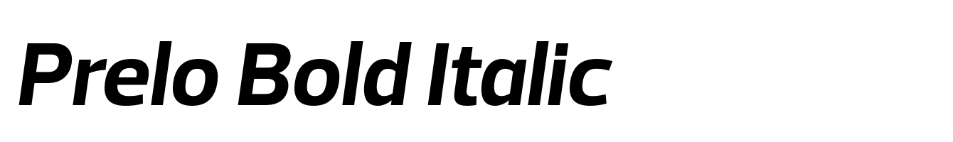 Prelo Bold Italic